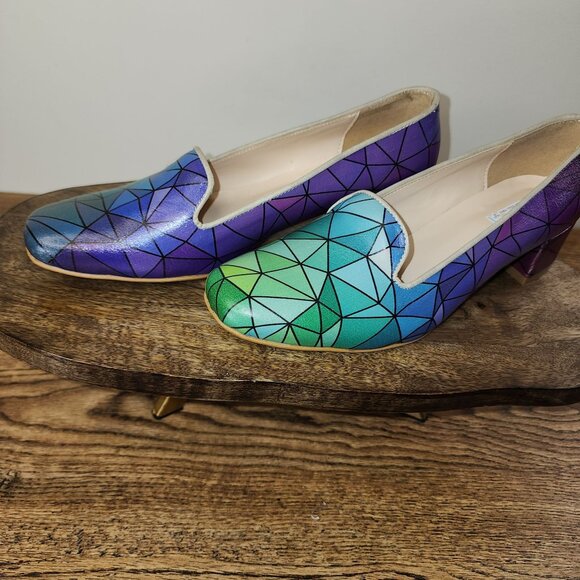Colorful Geometric Stain Glass Patterned Flats By Goby Oul Free - Picture 4 of 11